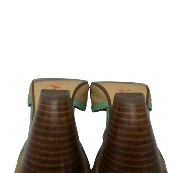 Chelsea Crew Zest Biege Green Retro Gatsby Pumps Heels Womens 39 US 8-8.5 - Picture 11 of 13